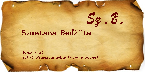 Szmetana Beáta névjegykártya