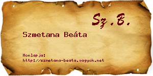 Szmetana Beáta névjegykártya