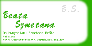 beata szmetana business card